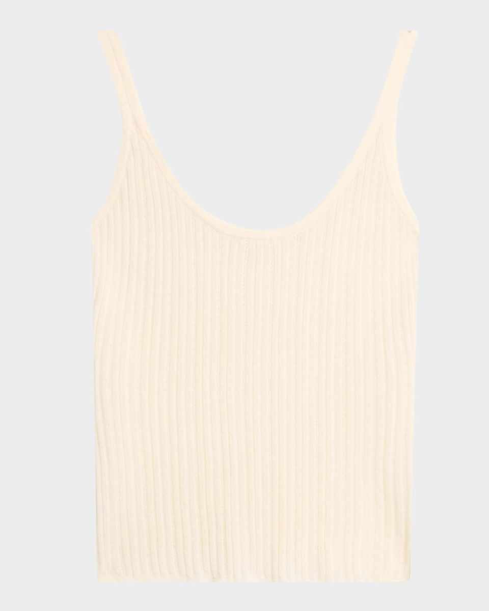 Pointelle Knit Slim Tank Top